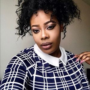 Black and white collard dress